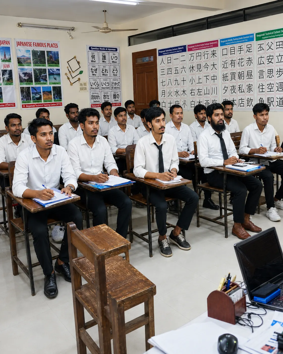 Candidates seated during a Rangamati consultation